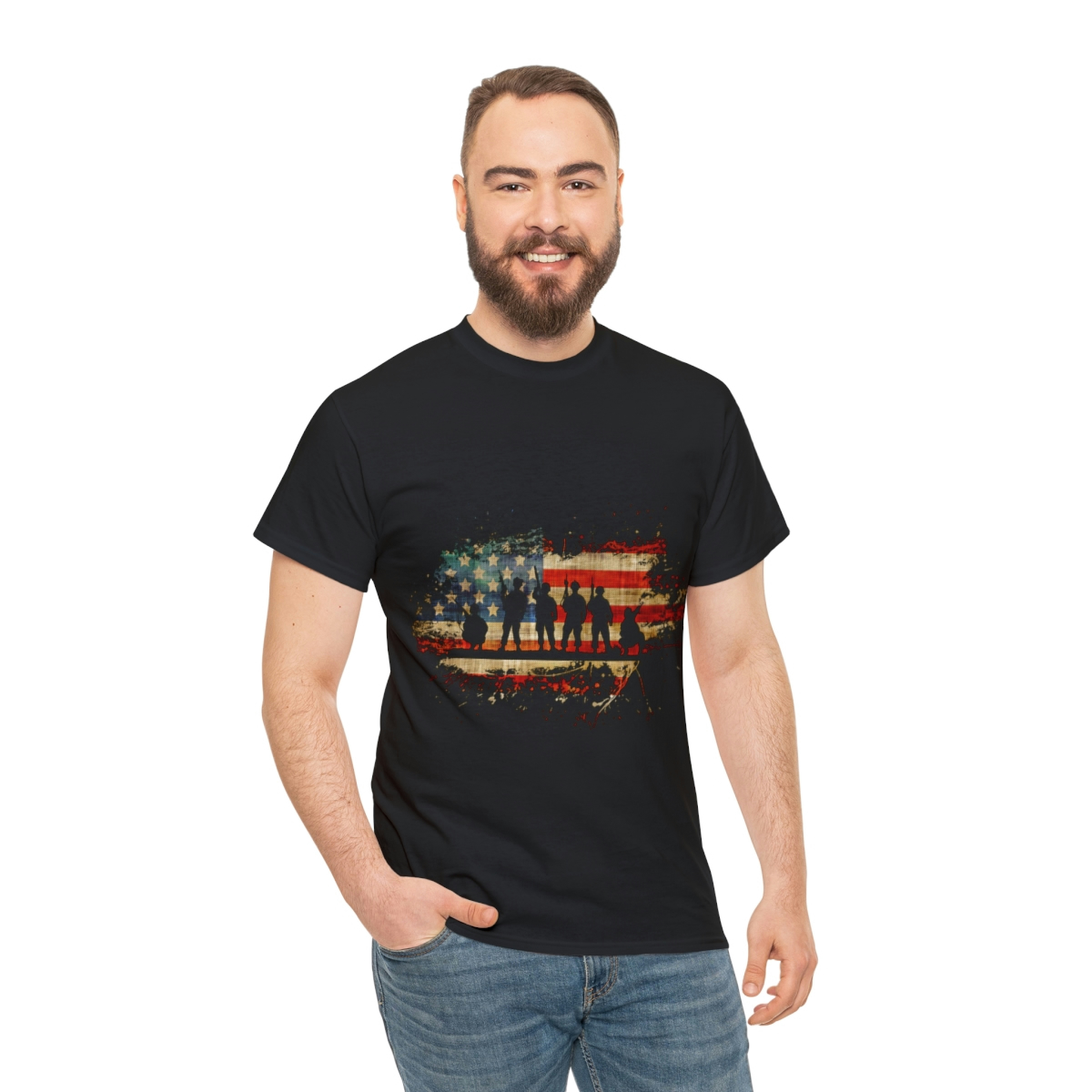 Memorial Day For Those Who Served Unisex Heavy Cotton Tee - Image 5