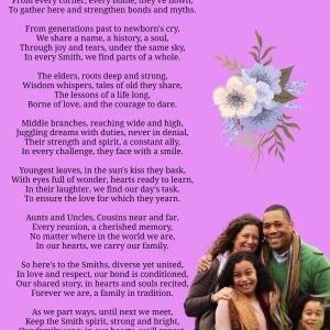 Family Reunion Prayer and Poem