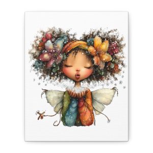 Whimsical Flower Fairy Canvas Wall Art Vibrant Floral Magic Wall Decor